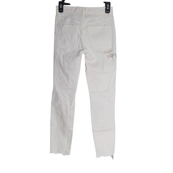 Women's - Free People Distressed Straight Leg Jeans, Size 24 - Picture 7 of 9